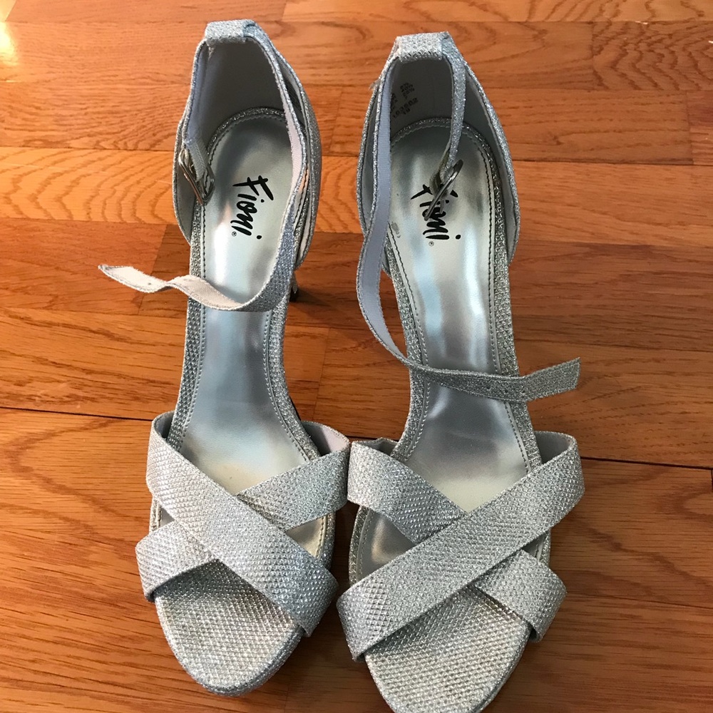 Silver Sparkly Sandals 8.5